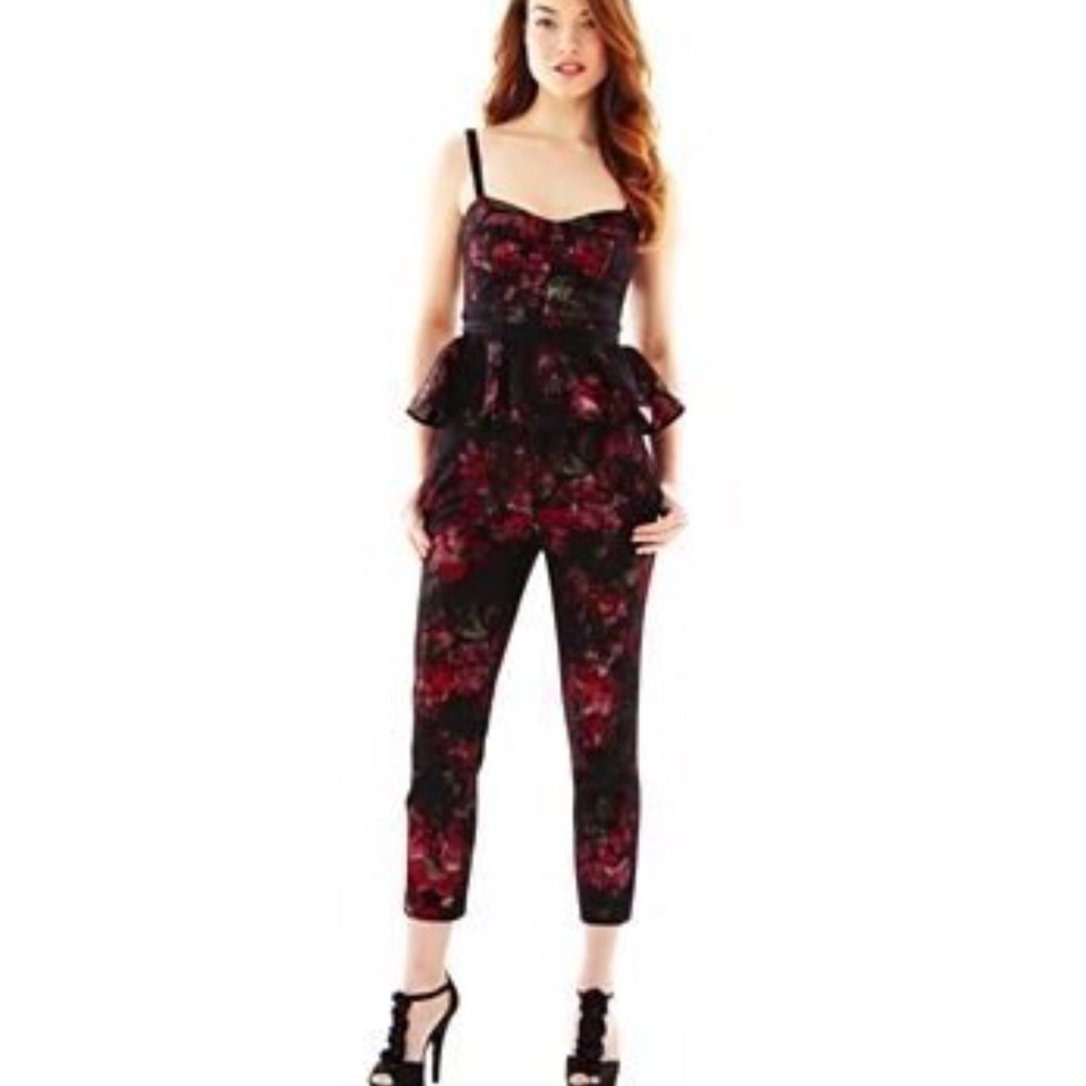 PEARL by Georgina Chapman Lacy Peplum Top sz 8